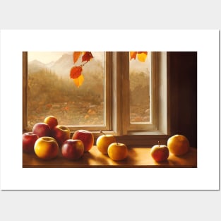 Freshly harvested apples at autumn Posters and Art